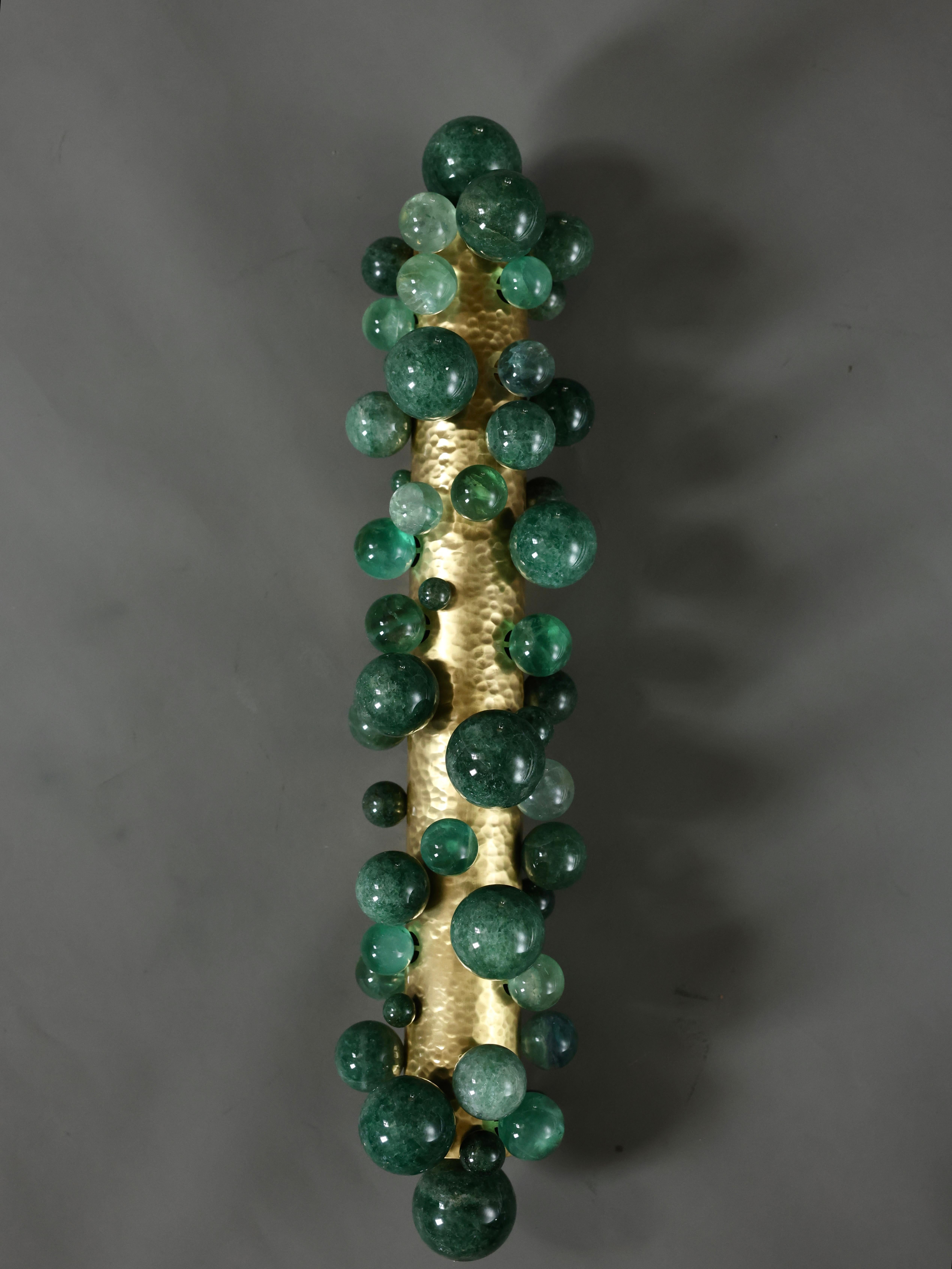 XXIe siècle et contemporain Appliques Bubble29 en quartz vert par Phoenix en vente