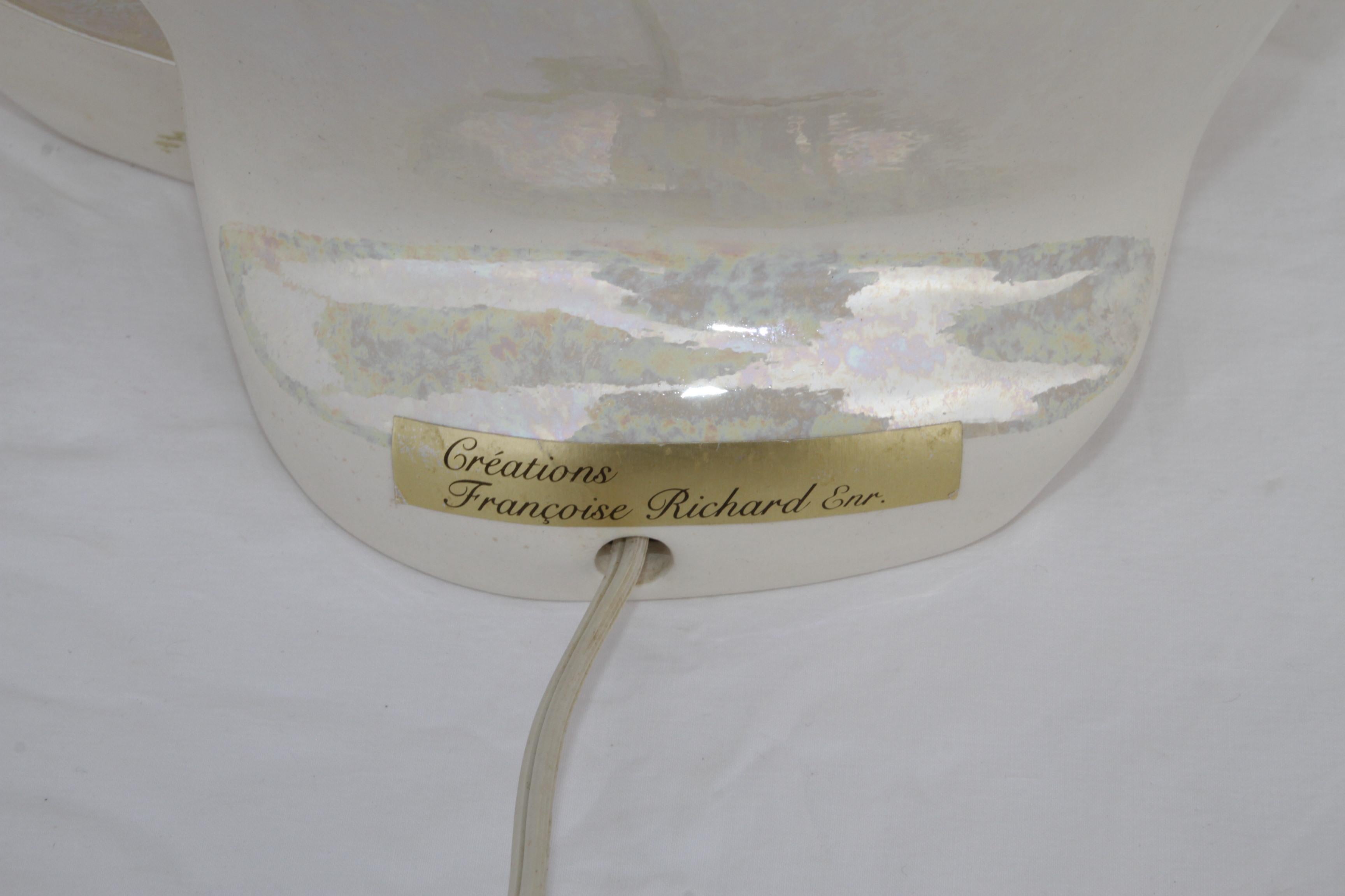 Handblown Glass Table Lamp from Maison Rougier, 1970s en venta 3