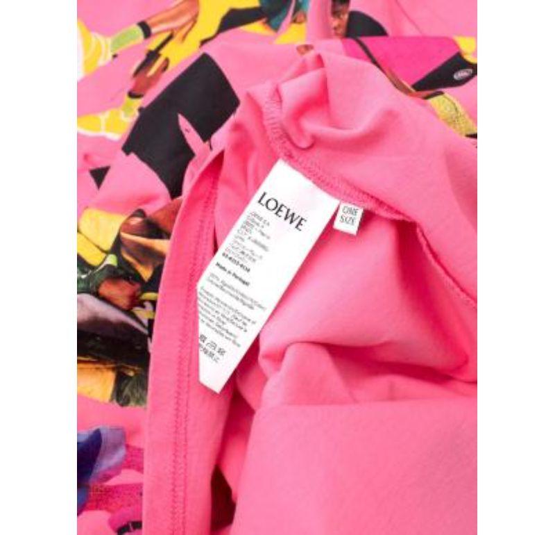 Camiseta Loewe rosa chicle de punto de algodón SS22 Show-on-a-Shirt en venta 5