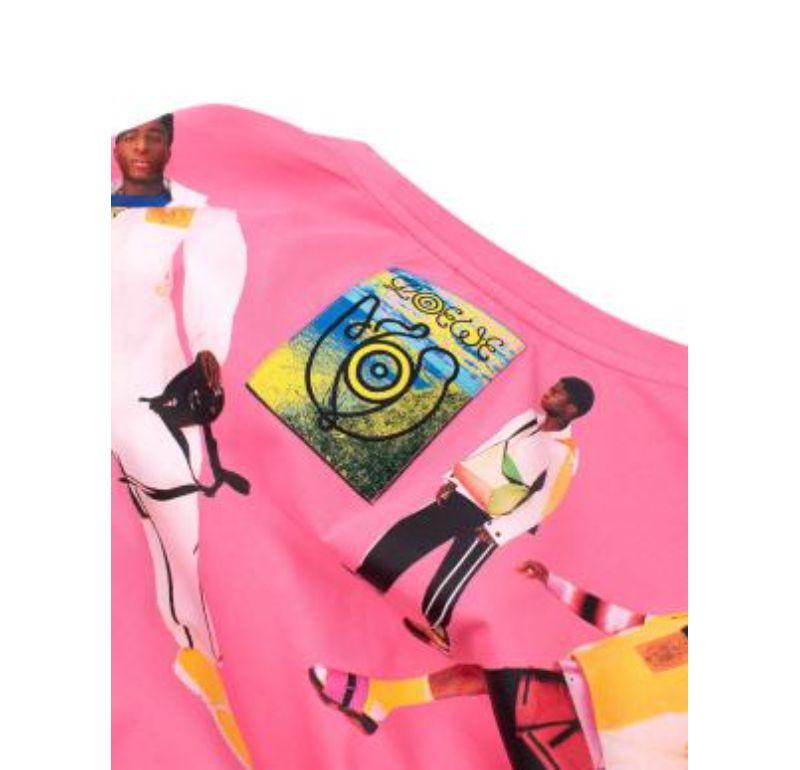 Camiseta Loewe rosa chicle de punto de algodón SS22 Show-on-a-Shirt en venta 1