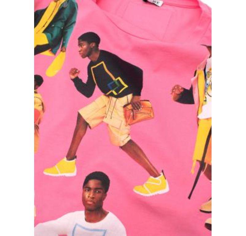 Camiseta Loewe rosa chicle de punto de algodón SS22 Show-on-a-Shirt en venta 2