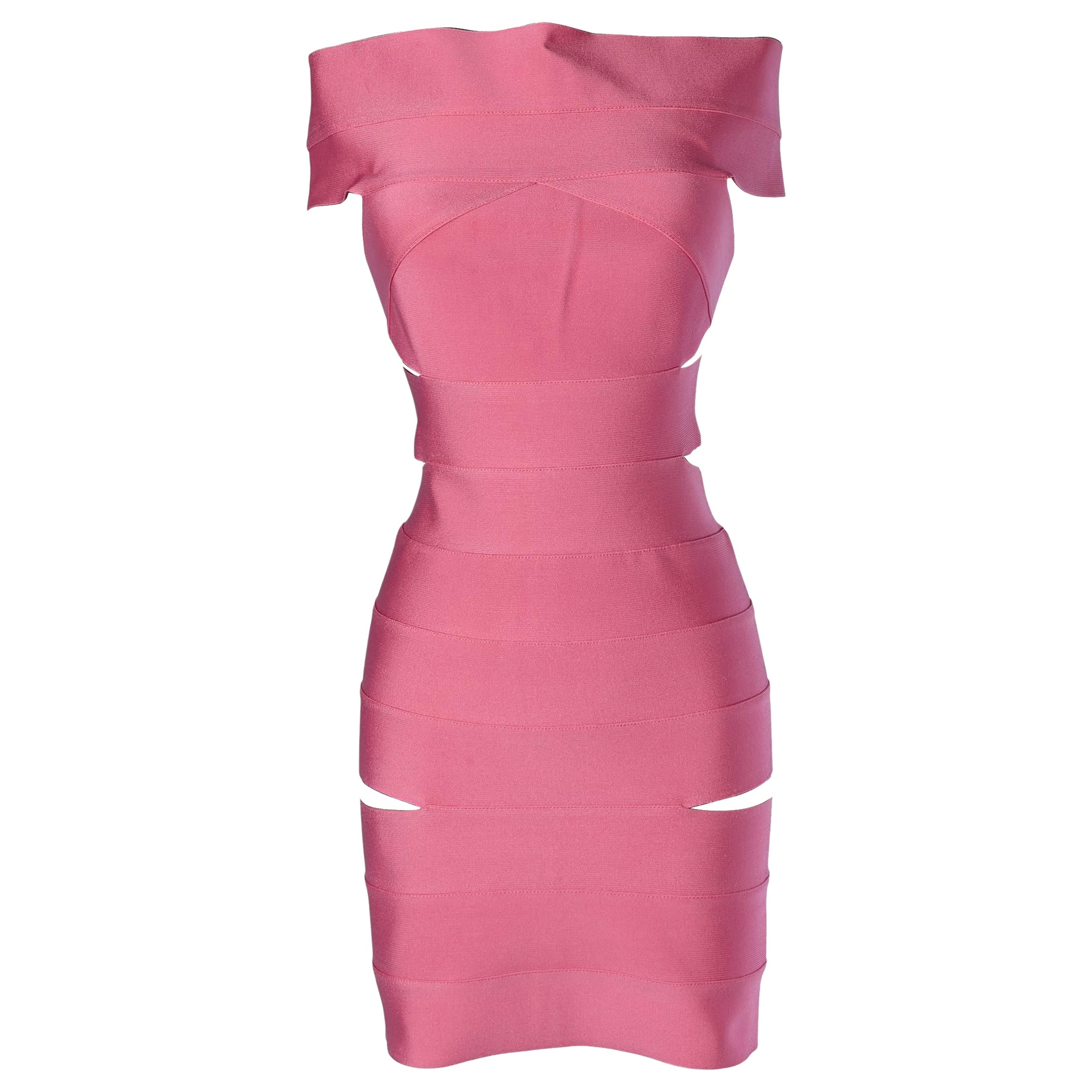 Minikleid aus Rayon-Strick in Kaugummirosa ALEXANDRE VAUTHIER