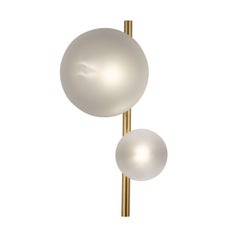 Applique Bubbles A2 en verre borosilicate satiné