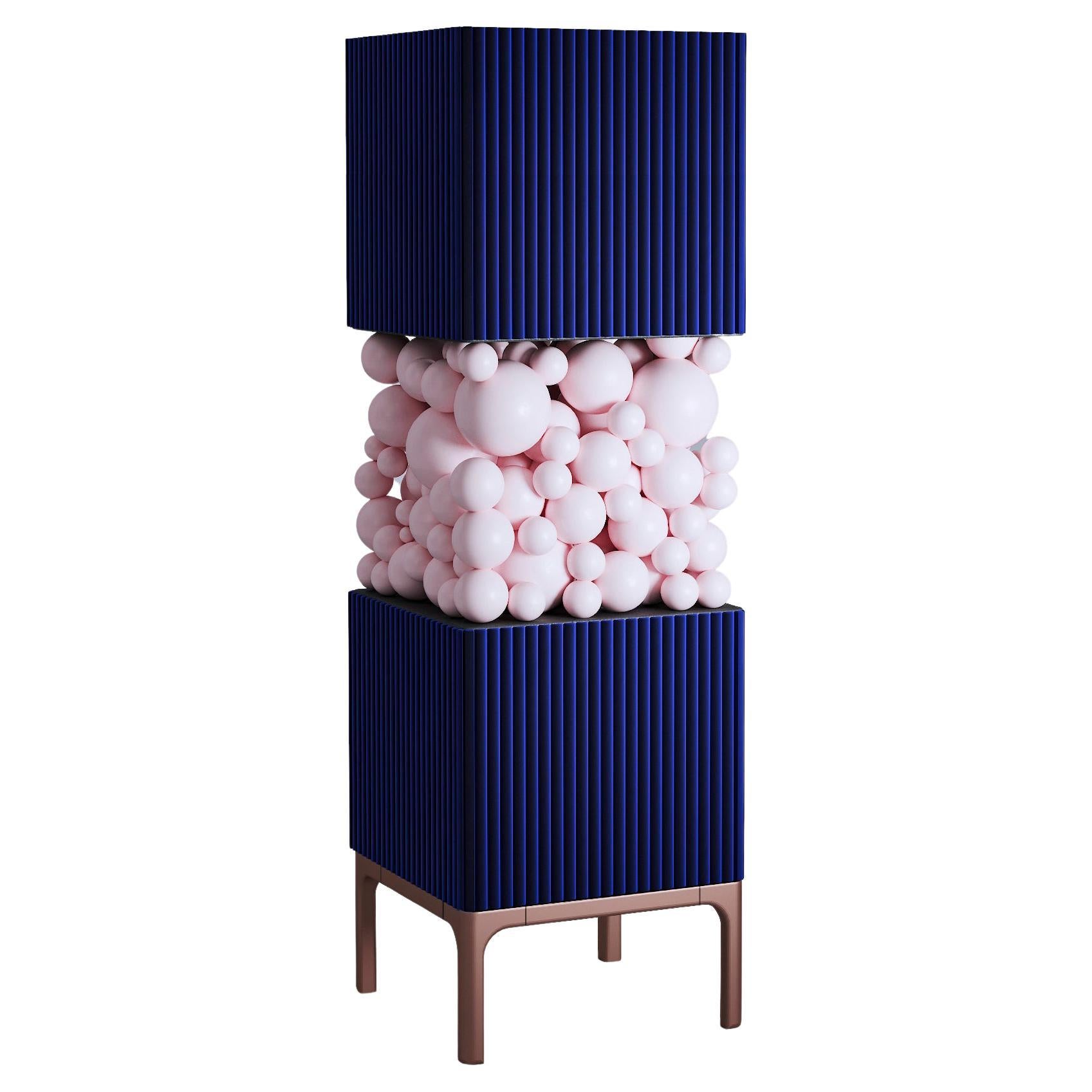 Bubbles Cabinet with Brass Legs, Amazing Design for Your Interior For Sale 4