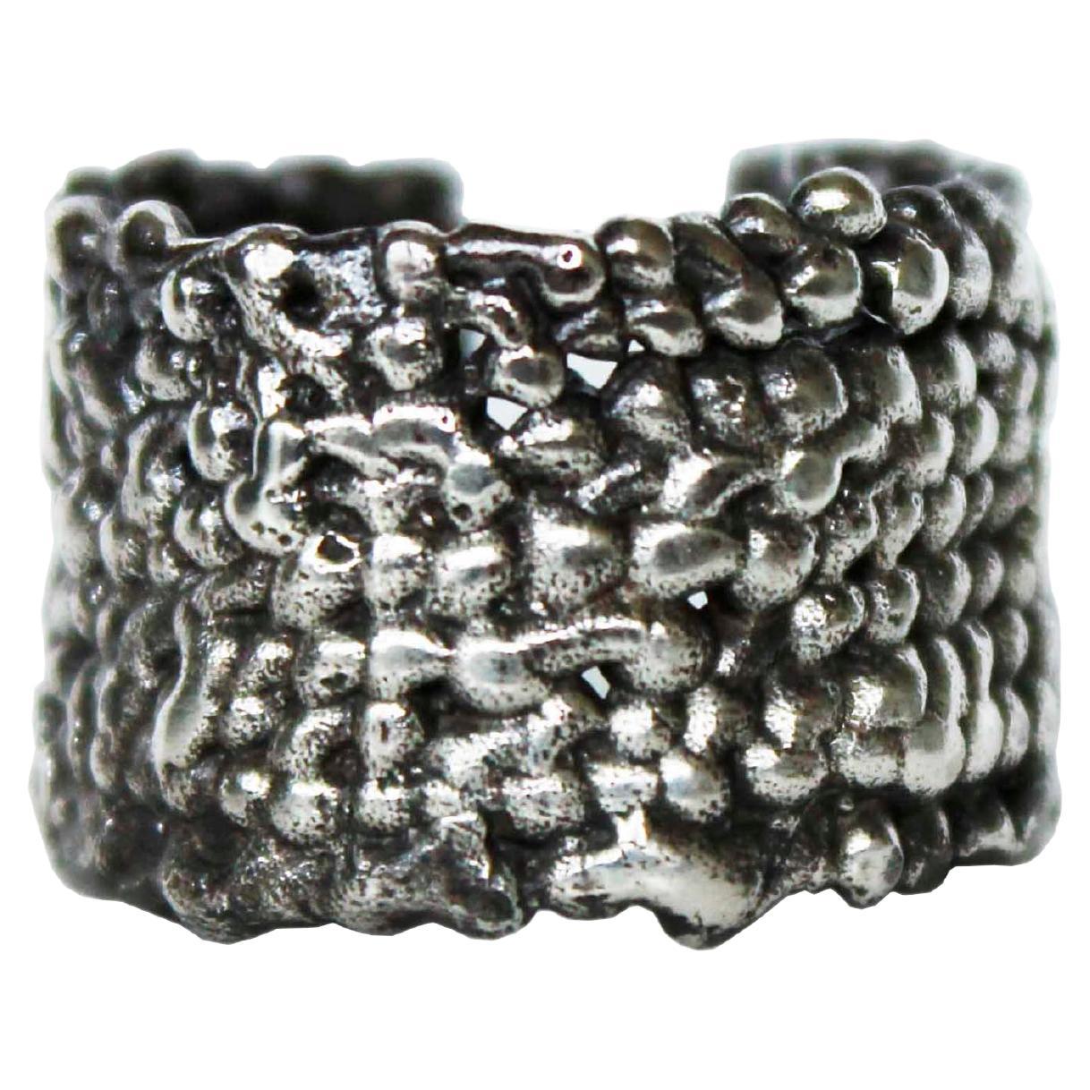 Bubbles Chunky Ring Oxidised