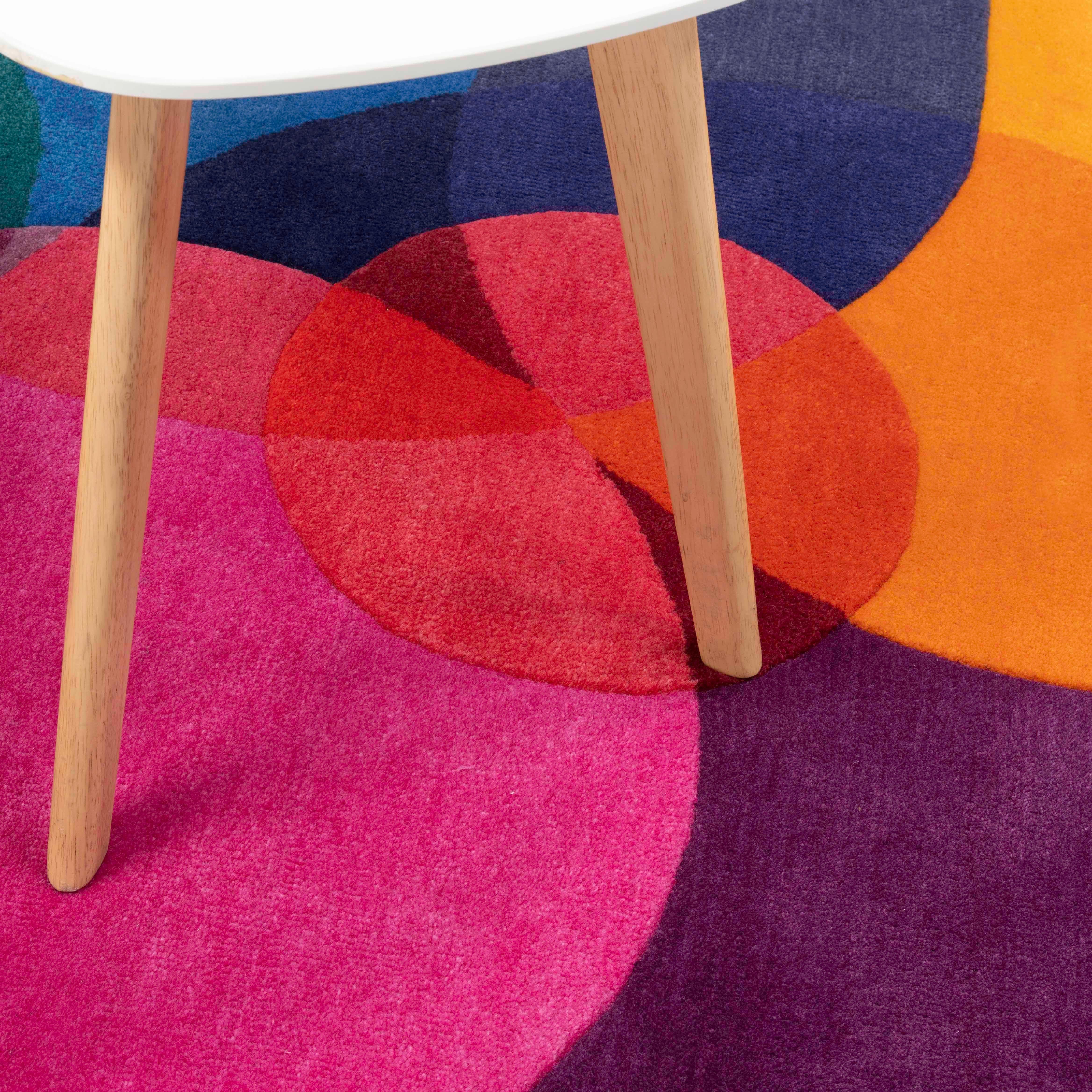 Burbujas Coloridas Alfombra Círculo Irregular Moderna Tamaño Grande en Nuevo estado para la venta en London, GB