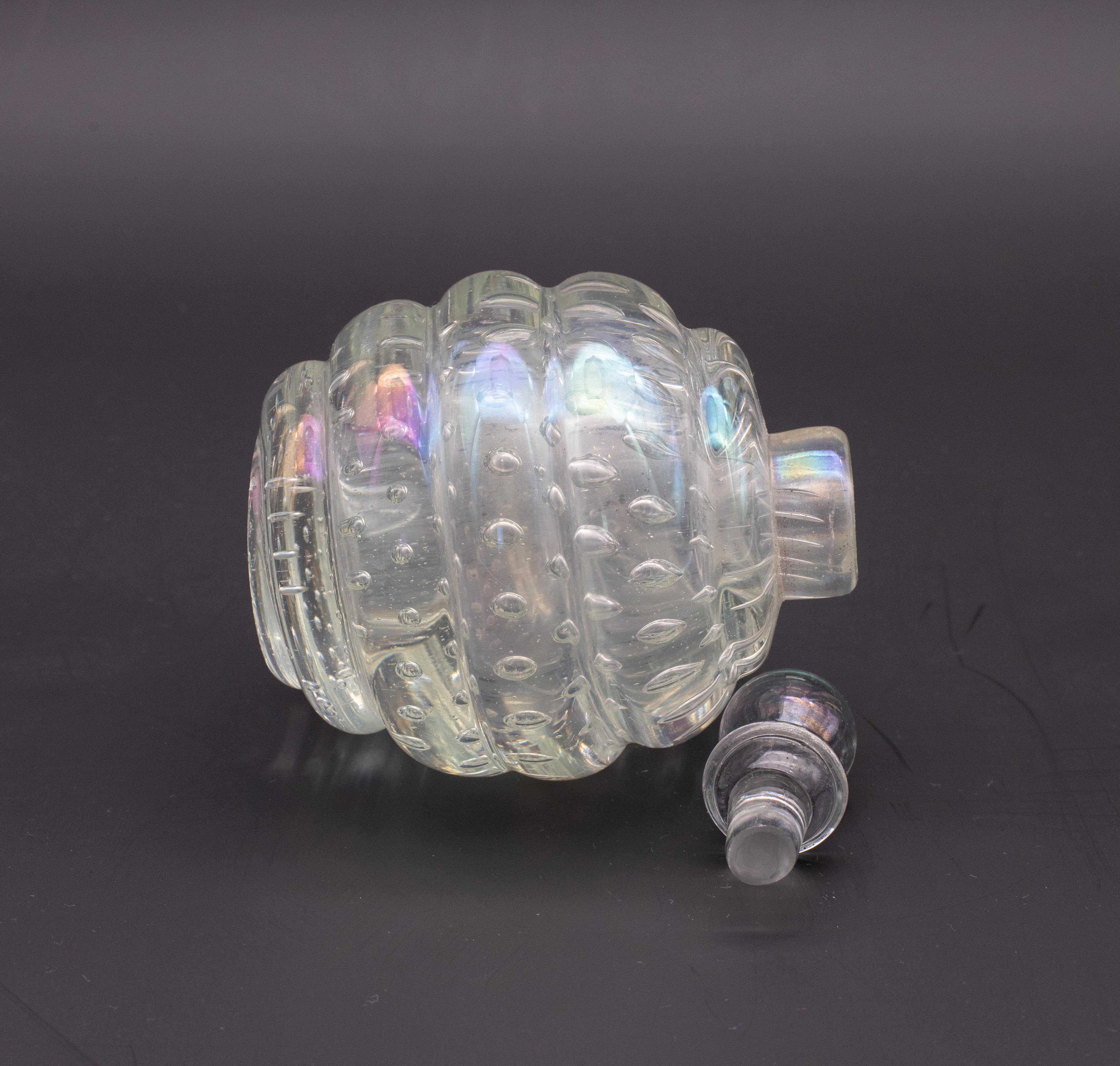 Metà XX secolo Vaso iridescente Bubbles di Barovier e Toso, anni '50 in vendita