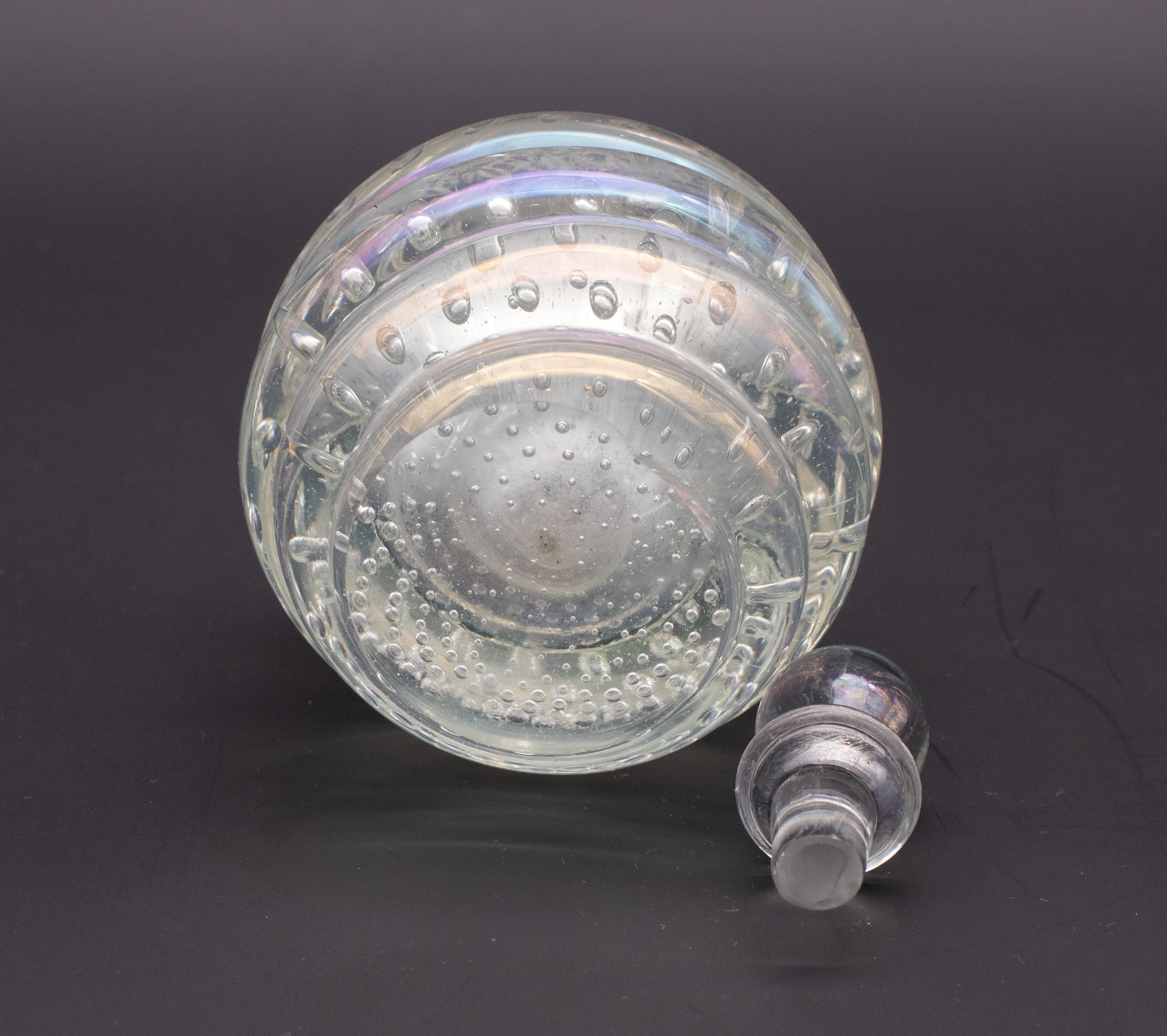 Schillernde Blasenvase von Barovier e Toso, 1950er Jahre (Muranoglas) im Angebot