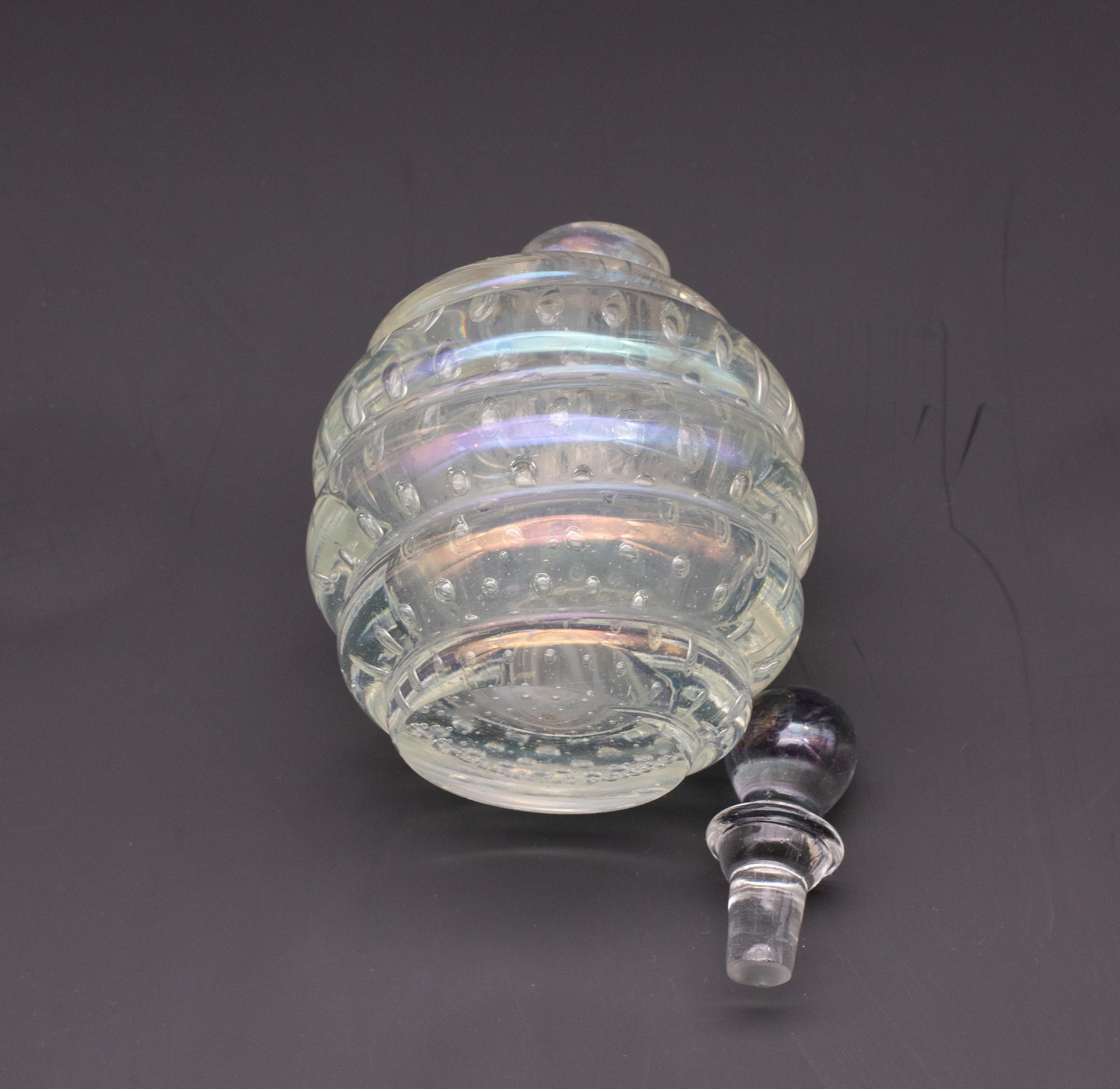 Vaso iridescente Bubbles di Barovier e Toso, anni '50 in vendita 1