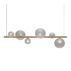 Bubbles S6 Satin-Finished Borosilicate Glass Chandelier