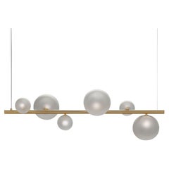 Bubbles S6 Satin-Finished Borosilicate Glass Chandelier