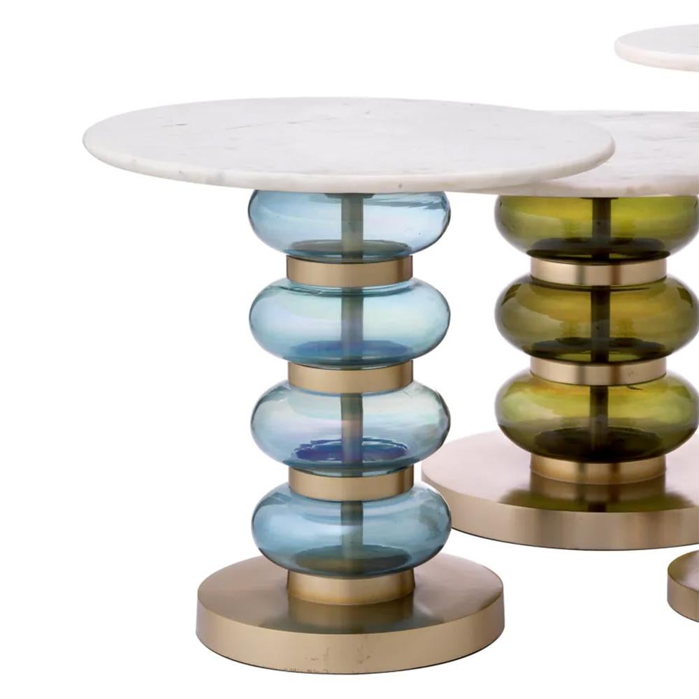 Indian Bubbles Set of 3 Side Table For Sale