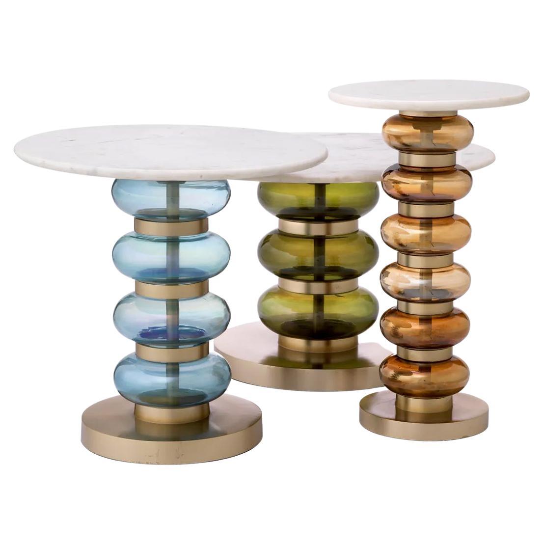 Bubbles Set of 3 Side Table For Sale