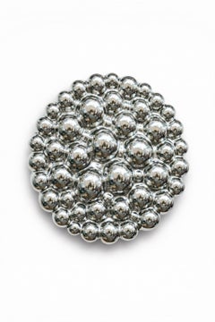 Sculpture murale contemporaine Bulles Silver