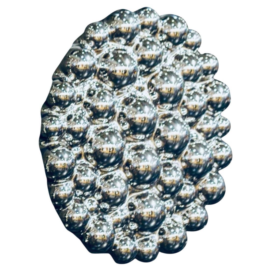 Zeitgenössische Wandskulptur Bubbles Silver