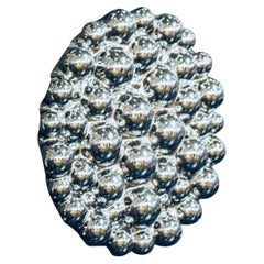 Sculpture murale contemporaine Bulles Silver