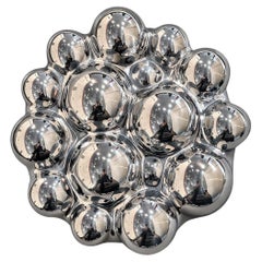 Zeitgenössische Wandskulptur Bubbles Silver