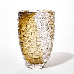Bubblewrap Autumnal in Light Gold & Bronze, vase en verre soufflé par Allister Malcolm