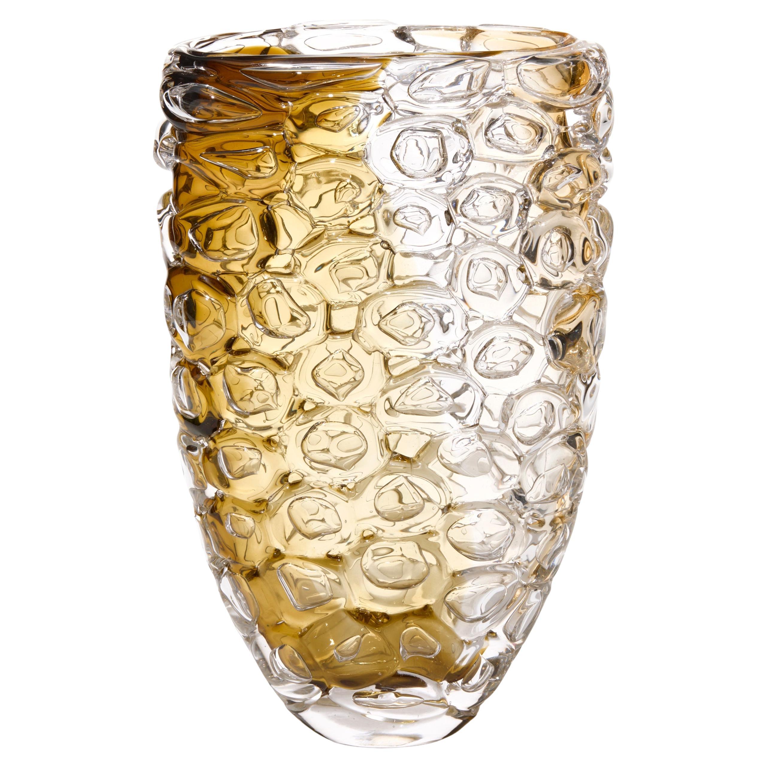 Bubblewrap Autumnal in Light Gold 
Bronze, vaso in vetro soffiato di Allister Malcolm