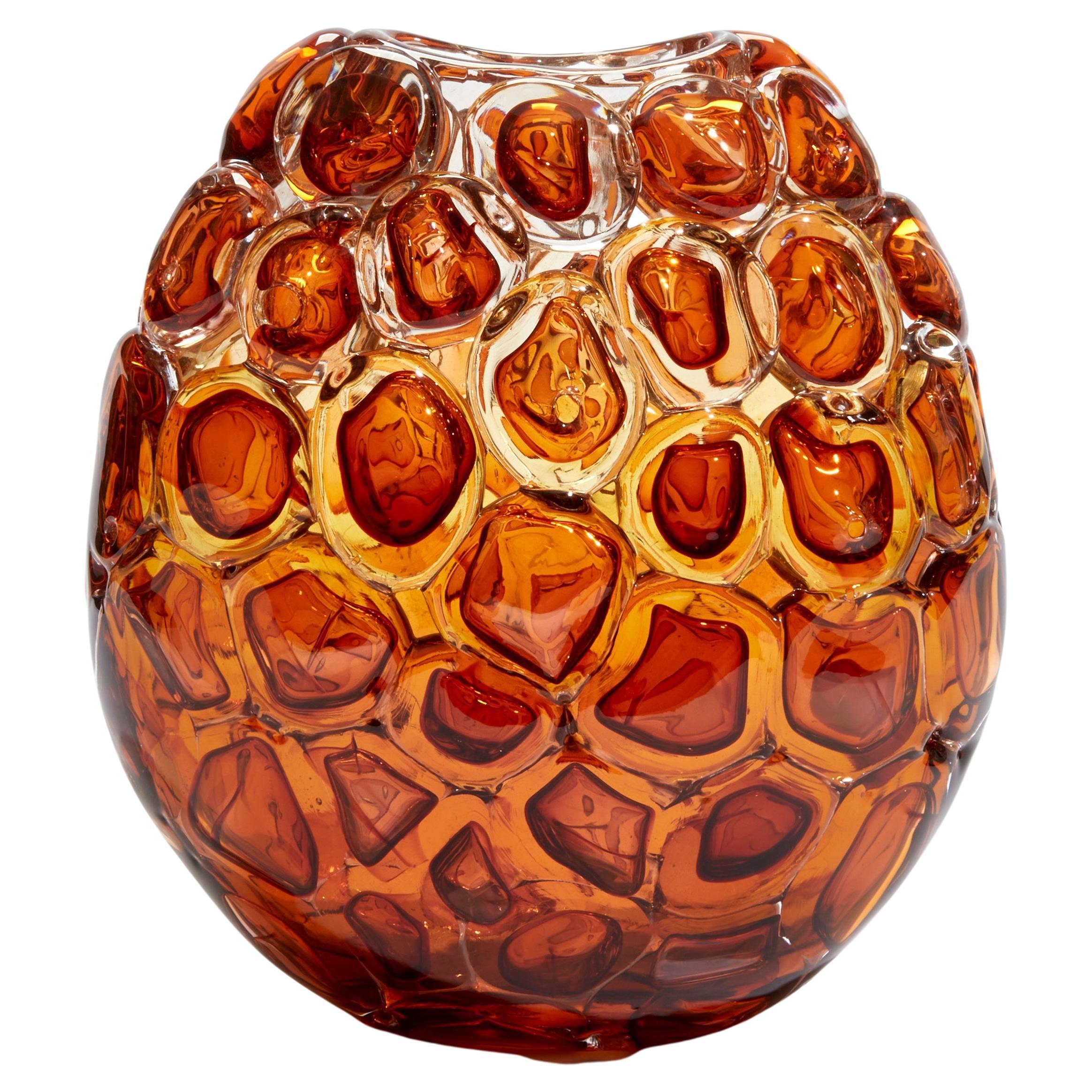 Bubblewrap in Burnt Orange, an Amber / Orange Glass Vase by Allister Malcolm