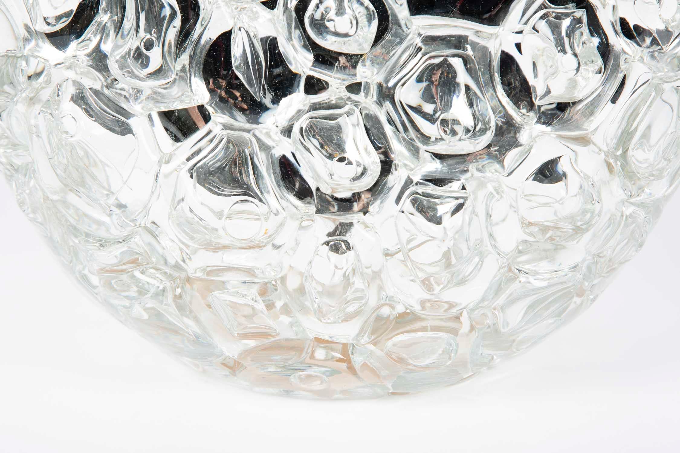 British Bubblewrap in Clear, a Unique silver & clear glass Vase by Allister Malcolm