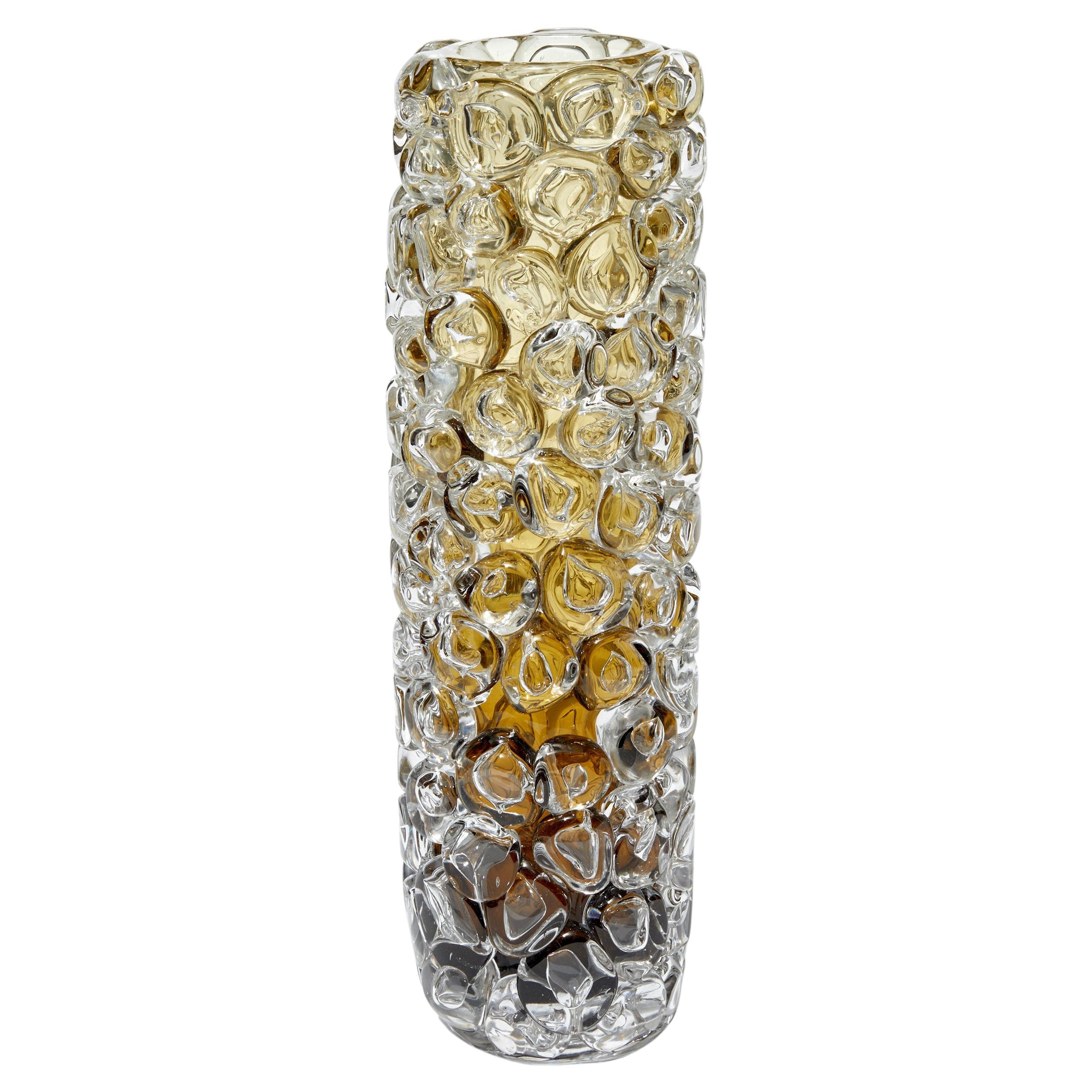 Bubblewrap in Olive Ombre, a handblown textured glass vase by Allister Malcolm