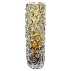 Bubblewrap in Olive Ombre, a handblown textured glass vase by Allister Malcolm