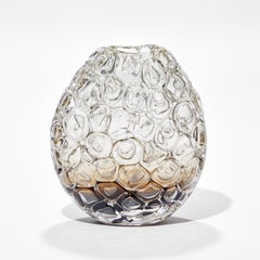 Bubblewrap in Olivin Ombre II, Clear, Bronze & Brown Vase by Allister Malcolm