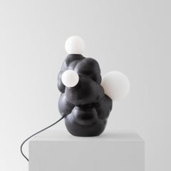 Lámpara de Mesa de Cerámica Botrioidal Burbujeante Esmalte Personalizado Carbón de Forma Rosa Studio