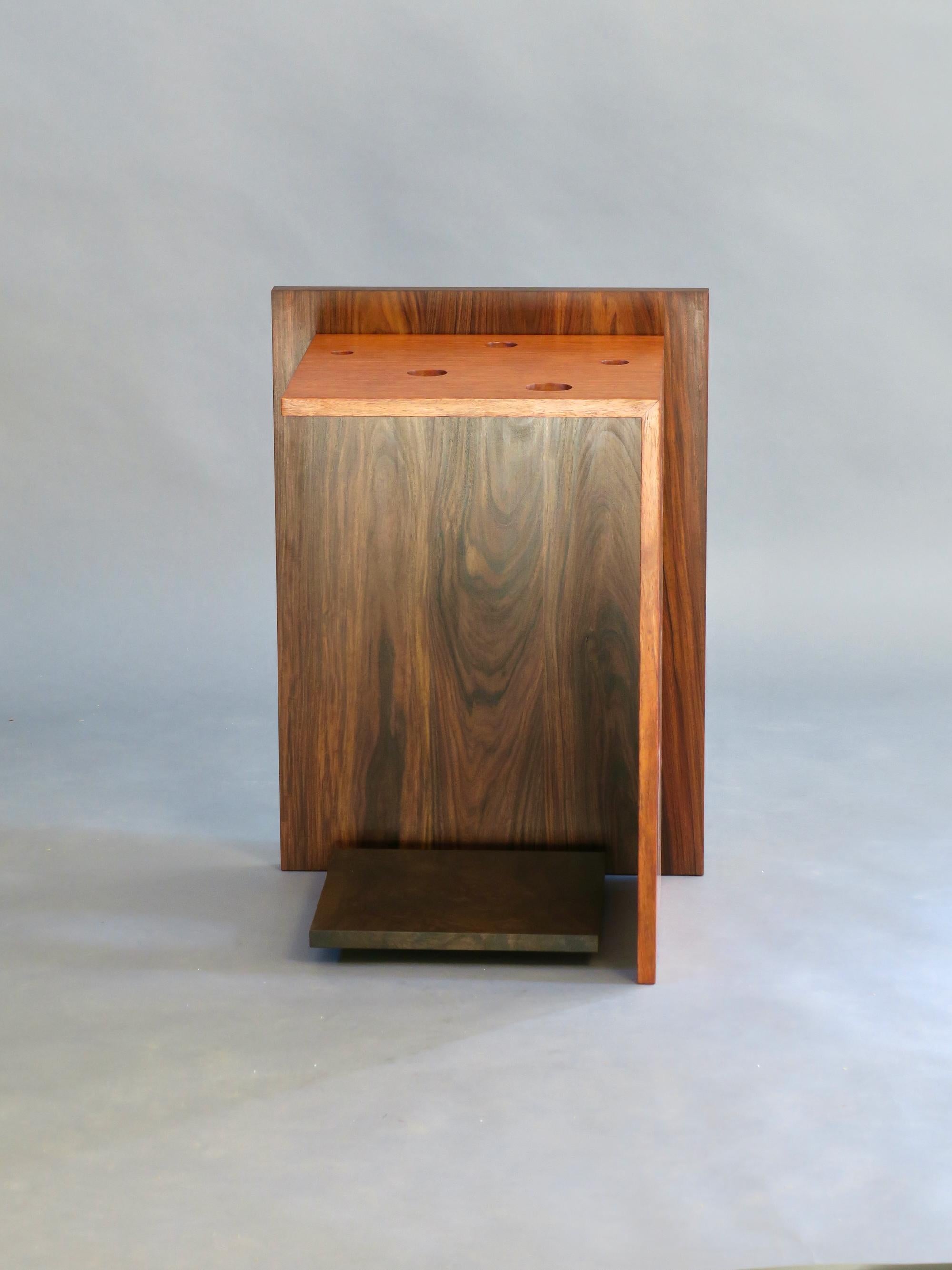 Bubinga Pau Ferro Side Table by Thomas Throop  Black Creek Designs  In Stock For Sale 2