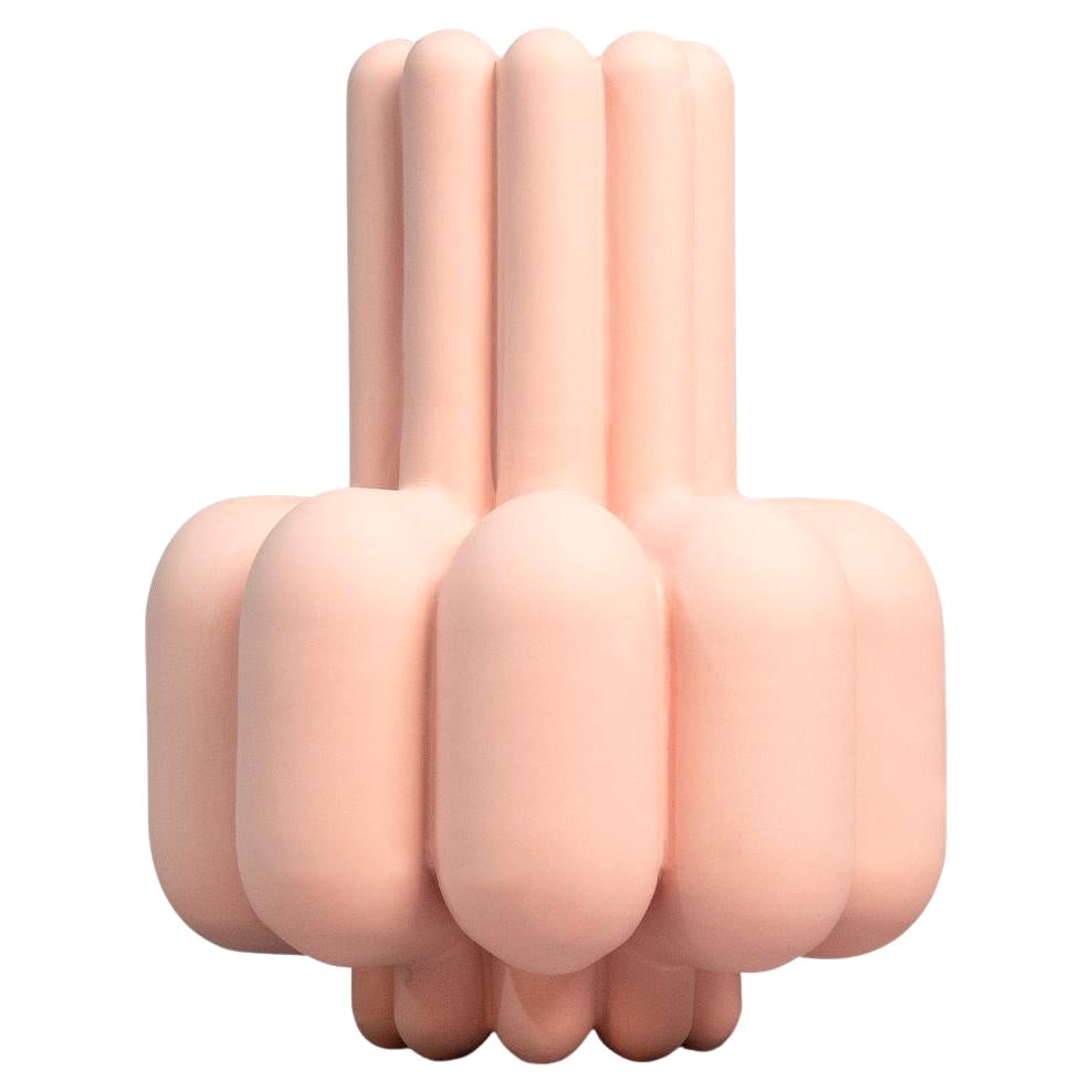 Bubu Vase, Porcelain, Organic, Pink colour, in Stock by Lara Bohinc