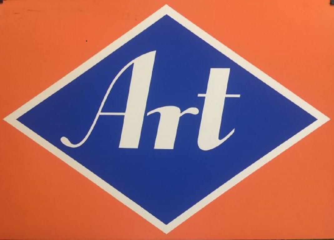 Bucan Art 1972 is a series of fifty paintings featuring appropriated and modified corporate logos. The highly recognizable brand logos, such as Coca-Cola, IBM, Swissair, BMW and others, were modified to replace the company name with the word ‘art’.