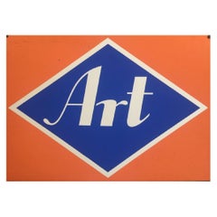 Affiche vintage originale orange/bleu, Bucan Art, 1972