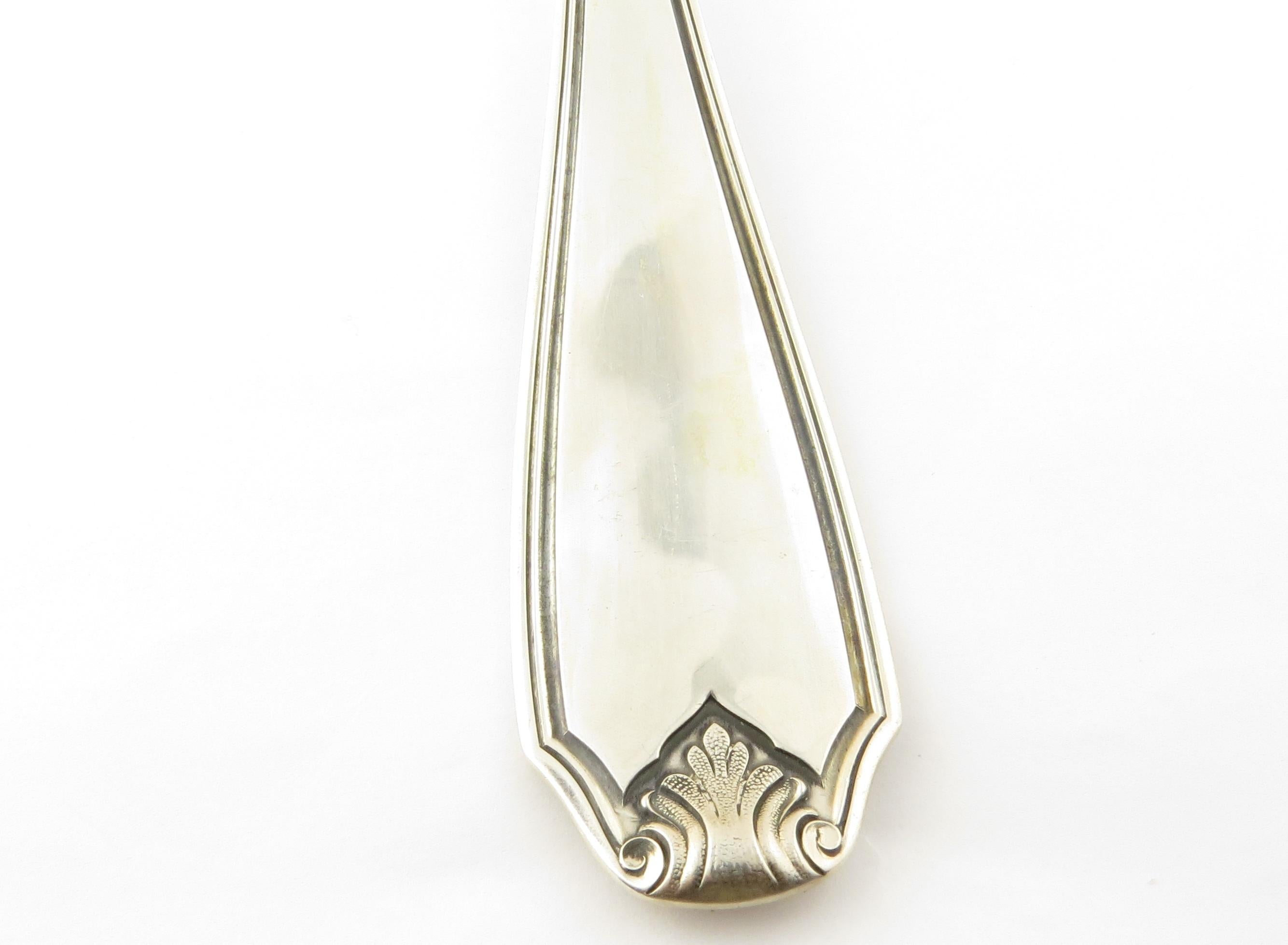 Buccellati sterling silver serving fork in the Piedmont pattern.
 Marked: BUCCELLATI STERLING ITALY. 
No monogram. 
Measures: 10 3/8