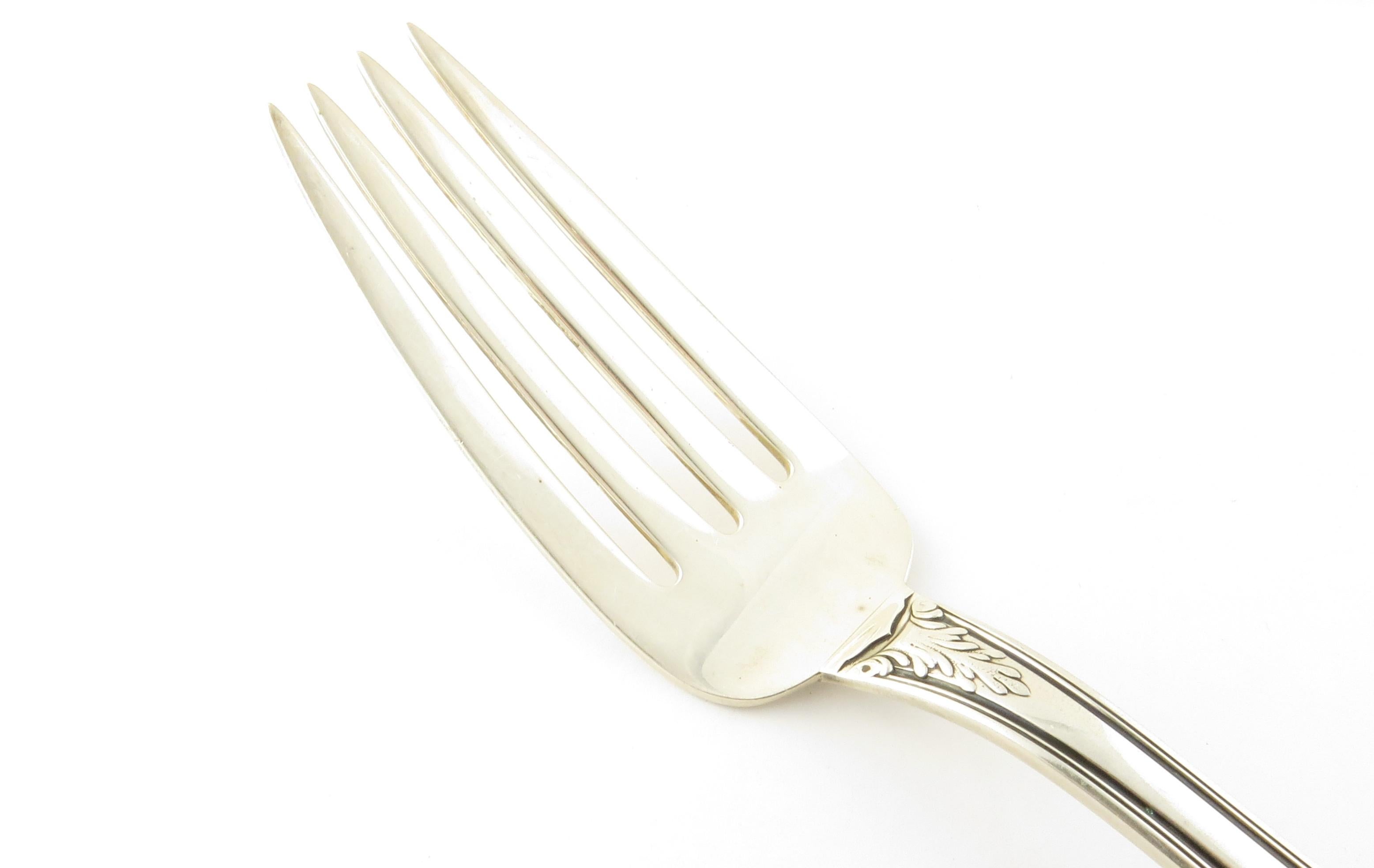 Italian Buccellati Piedmont Sterling Silver Serving Fork For Sale