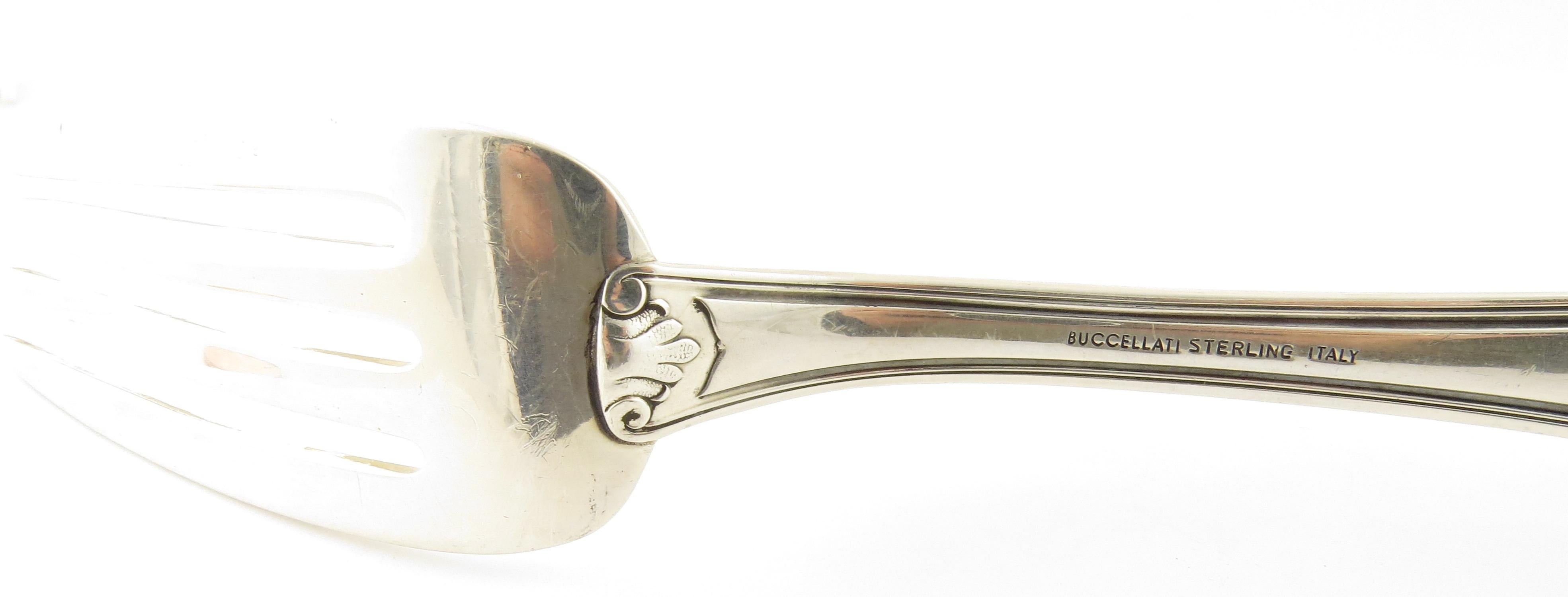 20th Century Buccellati Piedmont Sterling Silver Serving Fork For Sale