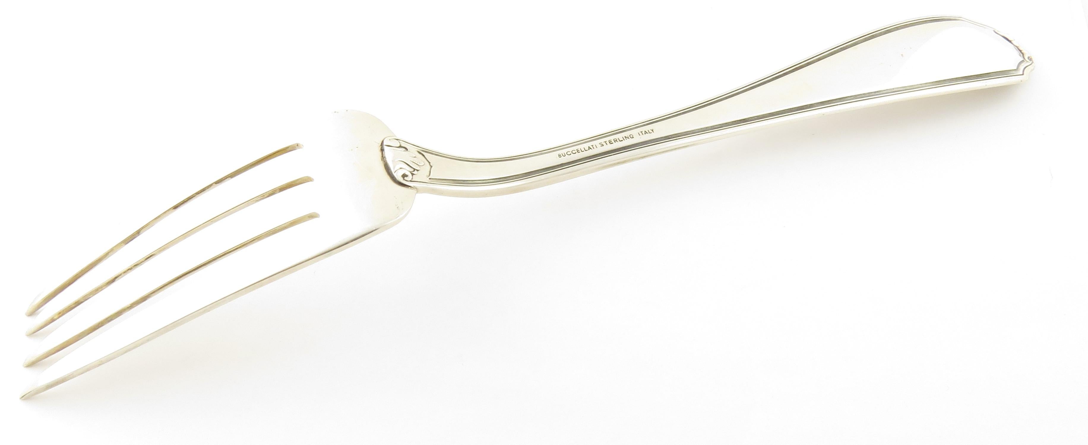 Buccellati Piedmont Sterling Silver Serving Fork For Sale 1