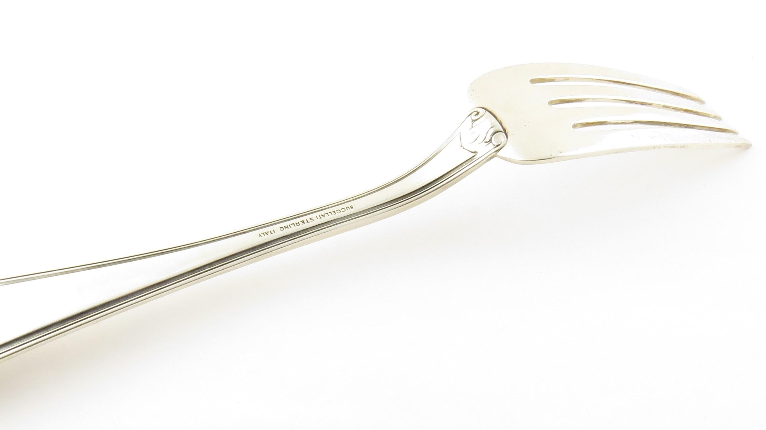 Buccellati Piedmont Sterling Silver Serving Fork For Sale 2