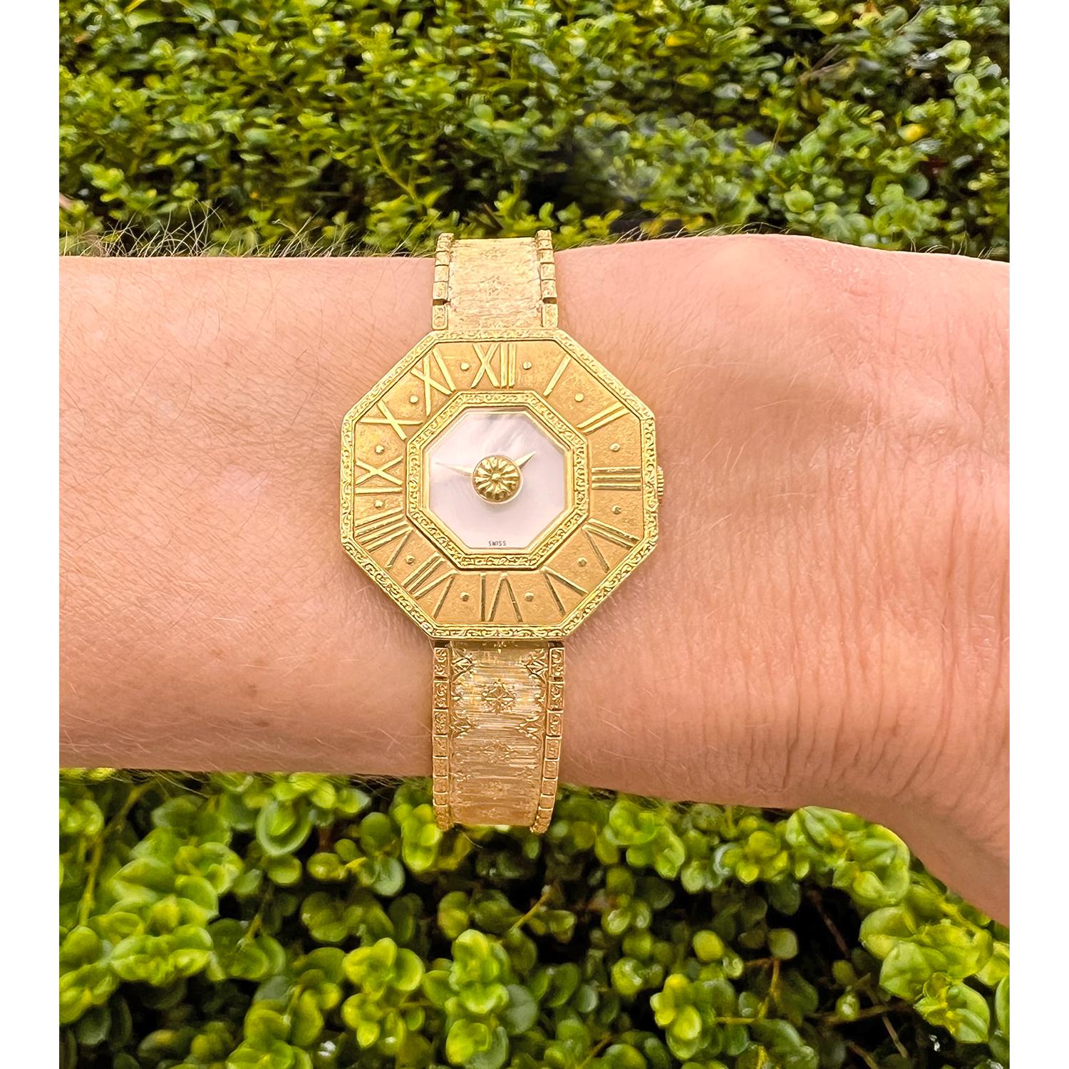 Modern Buccellati 18k Yellow Gold Oktachron Bracelet Wristwatch