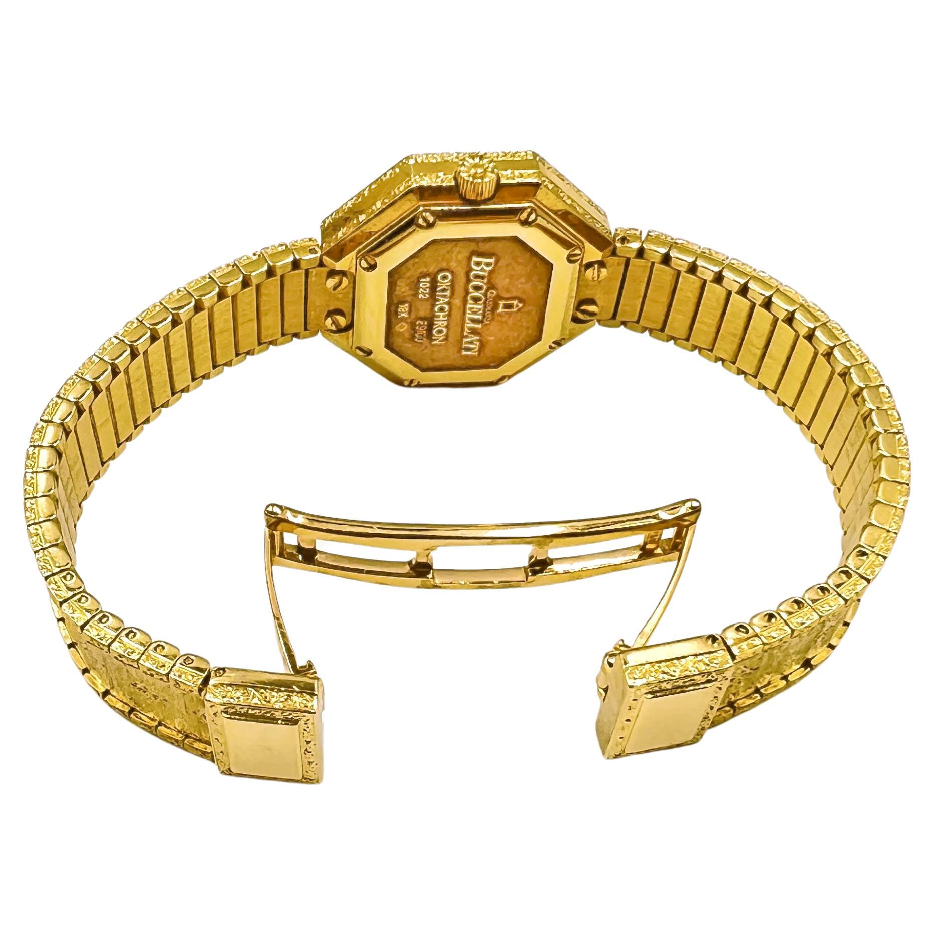 Buccellati 18k Yellow Gold Oktachron Bracelet Wristwatch In Good Condition In Palm Beach, FL