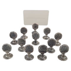 Vintage Buccellati - 12 Sterling Silver Place Card Holders