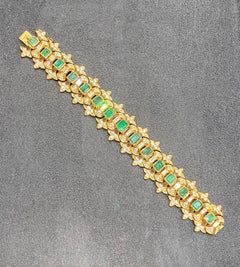 Bracciale Buccellati in oro 18 carati, diamanti e smeraldi