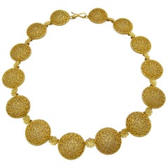 Buccellati - Collier rond en or 18 carats, ajouré et filigrané