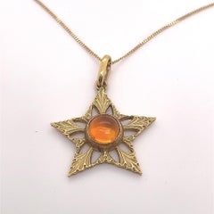 Buccellati 18 Karat Yellow Gold Citrine Star Pendant