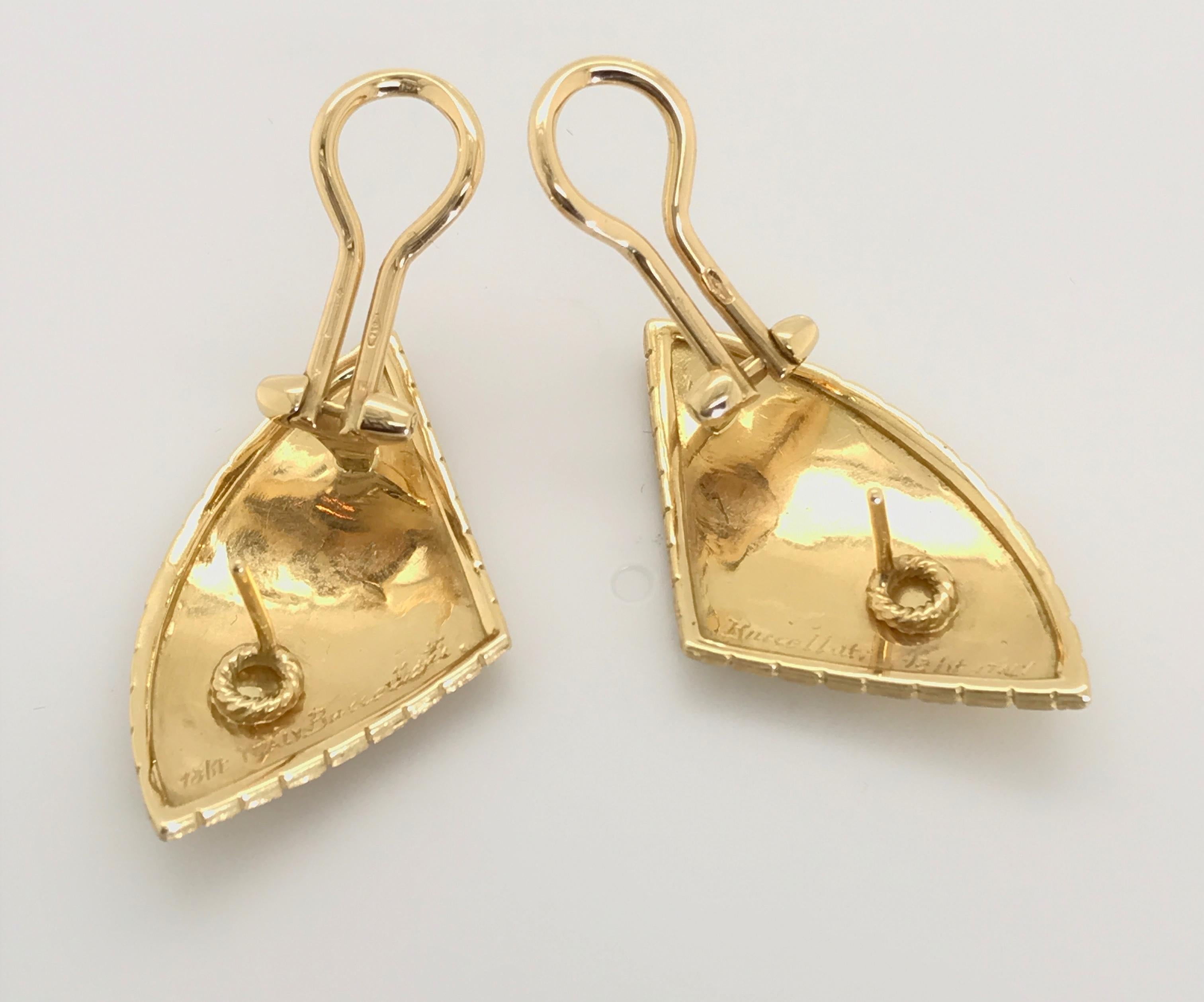 Women's Buccellati 18 Karat Yellow Gold Fan Earrings