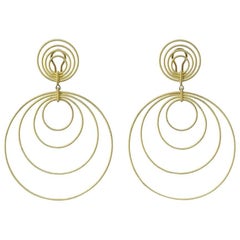Buccellati 18 Karat Yellow Gold "Hawaii Waikiki" Lard Pendant Earrings