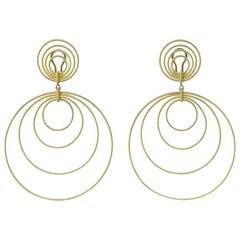 Buccellati 18 Karat Yellow Gold "Hawaii Waikiki" Lard Pendant Earrings