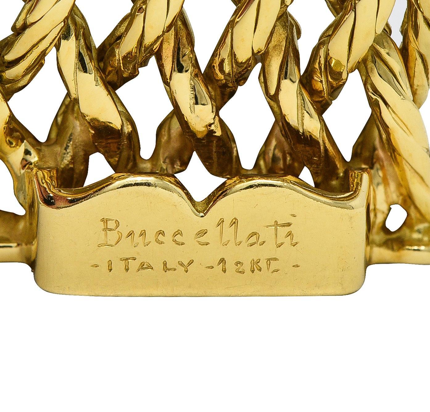 Buccellati 18 Karat Yellow Gold Vintage Woven Crepe de Chine Collar Necklace For Sale 3