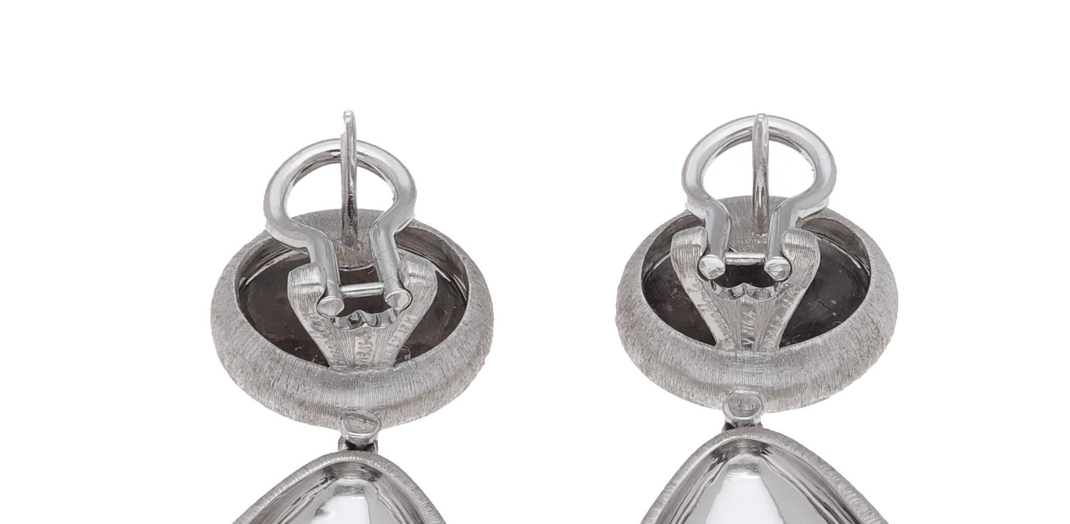 Buccellati 18 Kt. White Gold Diamonds Macri Classica Earrings In Excellent Condition In Rome, IT