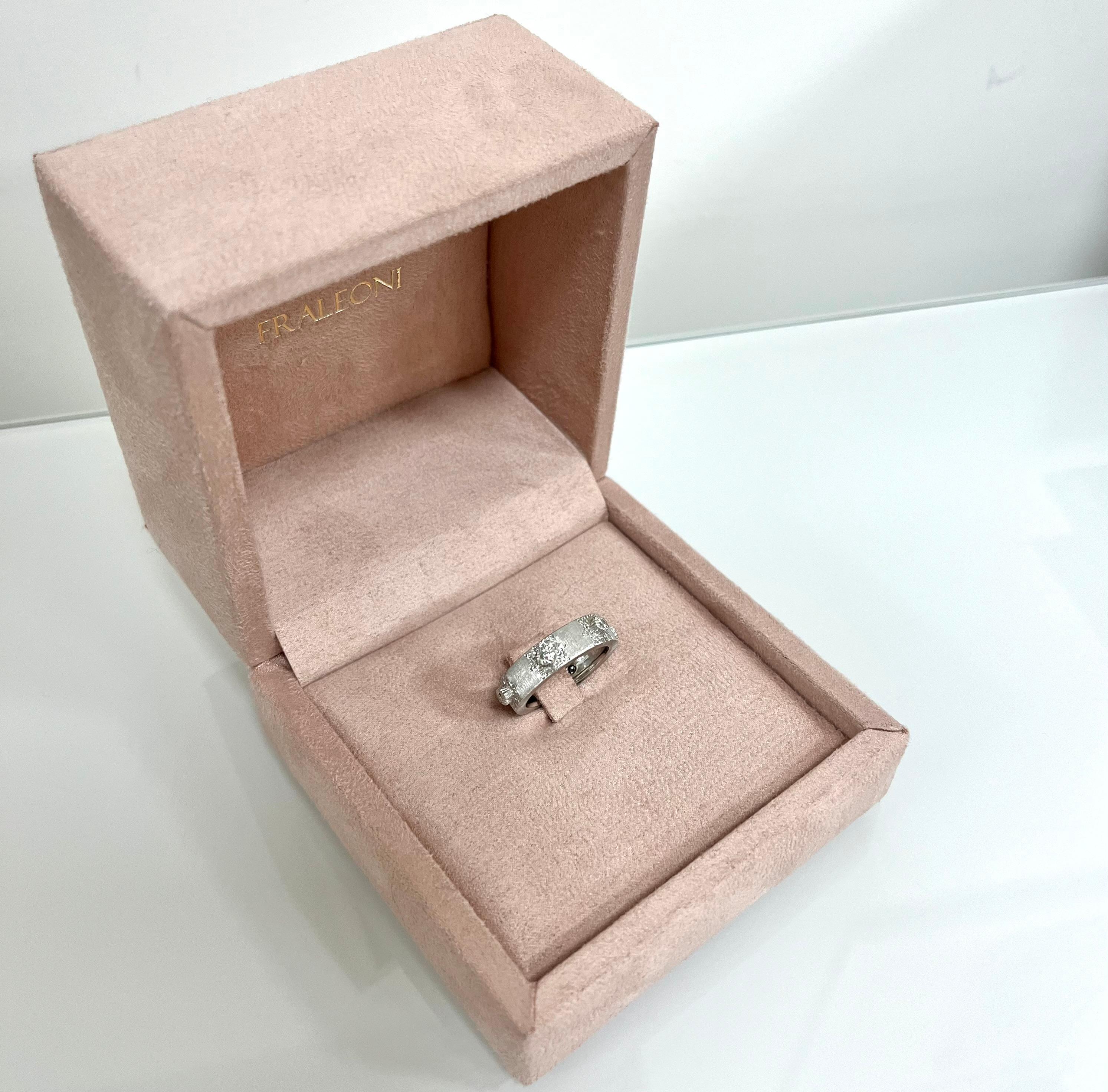 Modern Buccellati 18 Kt. White Gold Diamonds Macri Classica Eternity Ring